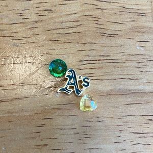 Origami Owl Oakland CA A’s MLB Baseball Charm Set